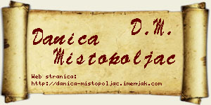 Danica Mistopoljac vizit kartica